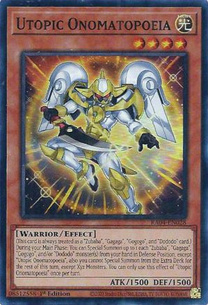 Utopic Onomatopoeia [RA04-EN028] Super Rare 1st Edition