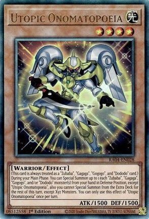 Utopic Onomatopoeia  [RA04-EN028] Ultimate Rare 1st Edition