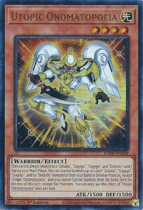 Utopic Onomatopoeia  [RA04-EN028] Ultra Rare 1st Edition