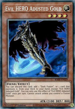 Evil HERO Adusted Gold  [RA04-EN029] Collector's Rare 1st Edition
