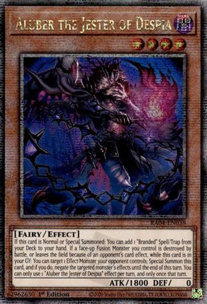 Aluber the Jester of Despia  [RA04-EN038] Quarter Century Secret Rare 1st Edition