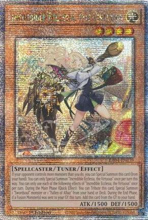 Incredible Ecclesia, the Virtuous  [RA04-EN039] Quarter Century Secret Rare 1st Edition