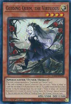 Guiding Quem, the Virtuous (Super Rare) [RA04-EN043] 1st Edition