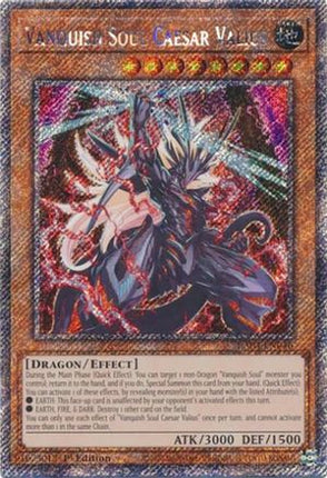 Vanquish Soul Caesar Valius  [RA04-EN046] Platinum Secret Rare 1st Edition