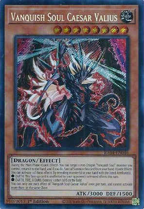 Vanquish Soul Caesar Valius  [RA04-EN046] Secret Rare 1st Edition