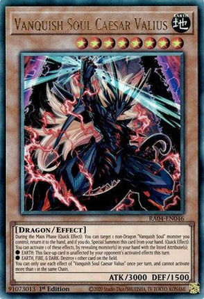 Vanquish Soul Caesar Valius  [RA04-EN046] Ultimate Rare 1st Edition