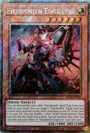 Fiendsmith Engraver  [RA04-EN049] Platinum Secret Rare 1st Edition