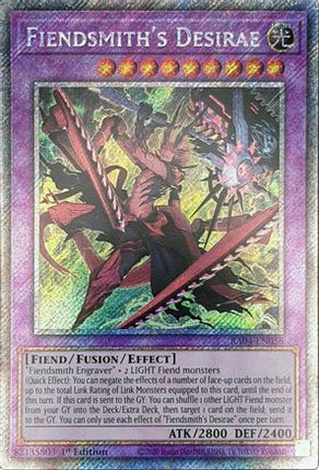 Fiendsmith's Desirae  [RA04-EN056] Platinum Secret Rare 1st Edition