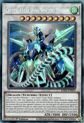 Crystal Clear Wing Synchro Dragon  [RA04-EN059] Collector's Rare 1st Edition