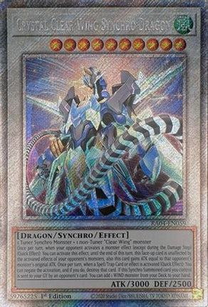 Crystal Clear Wing Synchro Dragon  [RA04-EN059] Platinum Secret Rare 1st Edition