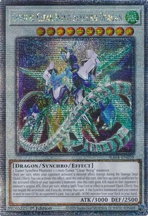 Crystal Clear Wing Synchro Dragon  [RA04-EN059] Quarter Century Secret Rare 1st Edition