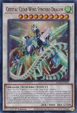 Crystal Clear Wing Synchro Dragon  [RA04-EN059] Ultra Rare 1st Edition