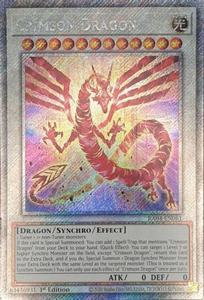 Crimson Dragon  [RA04-EN061] Platinum Secret Rare 1st Edition