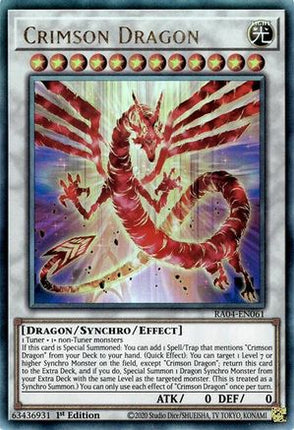 Crimson Dragon  [RA04-EN061] Ultimate Rare 1st Edition