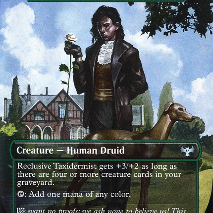 Reclusive Taxidermist - Quincey Harker  (Borderless) [Innistrad: Crimson Vow]