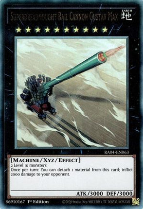 Superdreadnought Rail Cannon Gustav Max  [RA04-EN063] Ultimate Rare 1st Edition