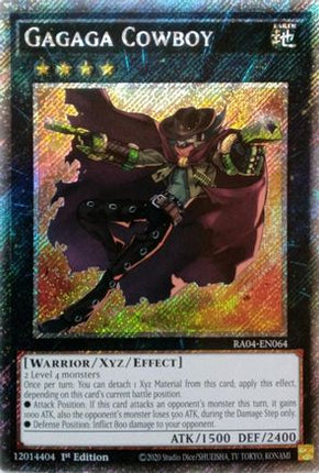 Gagaga Cowboy  [RA04-EN064] Platinum Secret Rare 1st Edition