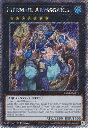 Mermail Abyssgaios  [RA04-EN065] Platinum Secret Rare 1st Edition