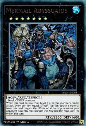 Mermail Abyssgaios  [RA04-EN065] Ultimate Rare 1st Edition