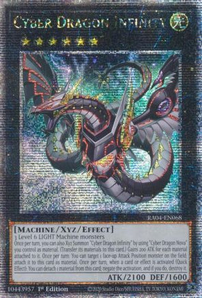 Cyber Dragon Infinity (Alternate Art) [RA04-EN068] Quarter Century Secret Rare 1st Edition