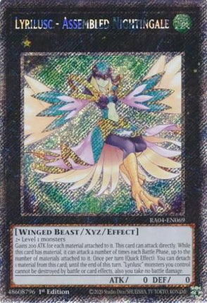 Lyrilusc - Assembled Nightingale  [RA04-EN069] Platinum Secret Rare 1st Edition