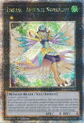 Lyrilusc - Assembled Nightingale  [RA04-EN069] Quarter Century Secret Rare 1st Edition