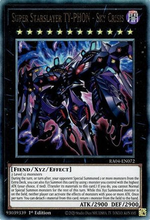 Super Starslayer TY-PHON - Sky Crisis  [RA04-EN072] Ultimate Rare 1st Edition