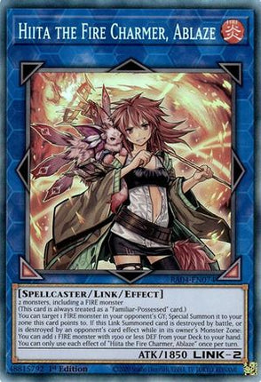 Hiita the Fire Charmer, Ablaze  [RA04-EN074] Collector's Rare 1st Edition