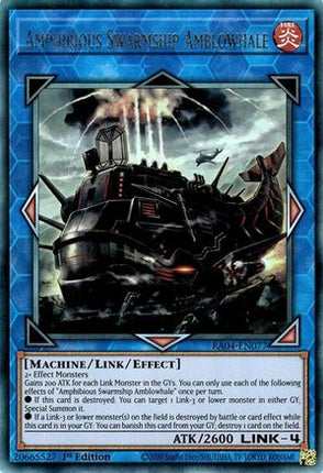 Amphibious Swarmship Amblowhale  [RA04-EN077] Ultimate Rare 1st Edition