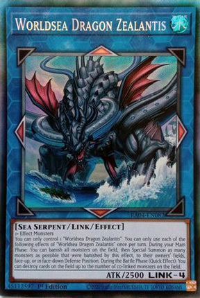 Worldsea Dragon Zealantis  [RA04-EN082] Collector's Rare 1st Edition