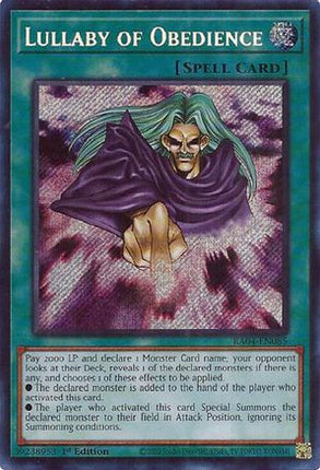Lullaby of Obedience  [RA04-EN085] Secret Rare 1st Edition