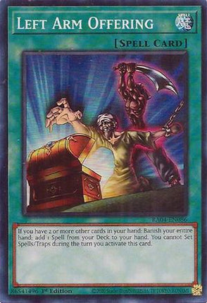 Left Arm Offering [RA04-EN086] Super Rare 1st Edition