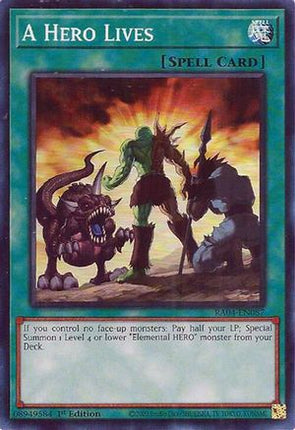 A Hero Lives (Super Rare) [RA04-EN087] 1st Edition