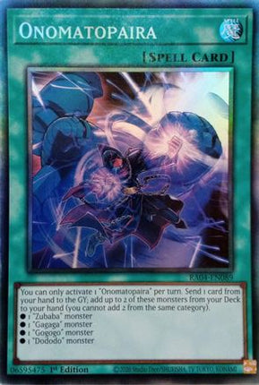 Onomatopaira  [RA04-EN089] Collector's Rare 1st Edition