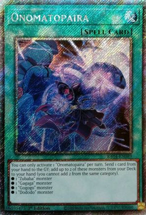 Onomatopaira  [RA04-EN089] Platinum Secret Rare 1st Edition