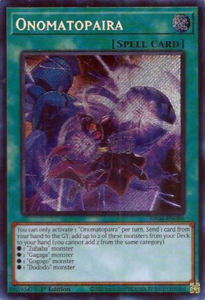 Onomatopaira (Secret Rare)  [RA04-EN089] 1st Edition