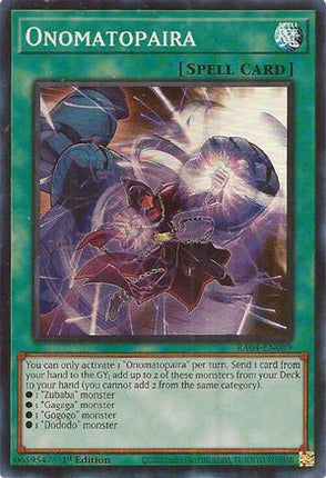 Onomatopaira [RA04-EN089] Super Rare 1st Edition