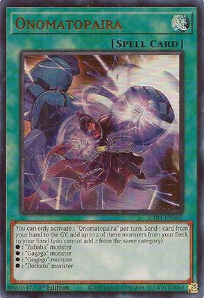 Onomatopaira  [RA04-EN089] Ultra Rare 1st Edition