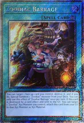 Zoodiac Barrage  [RA04-EN091] Platinum Secret Rare 1st Edition