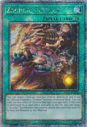 Zoodiac Barrage  [RA04-EN091] Quarter Century Secret Rare 1st Edition