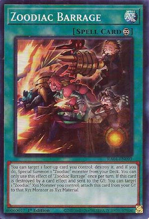 Zoodiac Barrage [RA04-EN091] Super Rare 1st Edition
