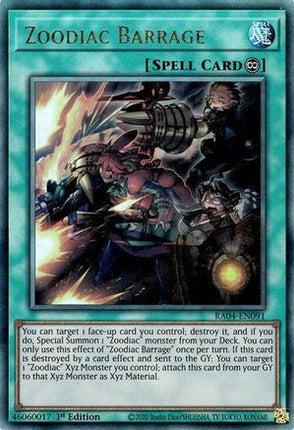 Zoodiac Barrage  [RA04-EN091] Ultimate Rare 1st Edition