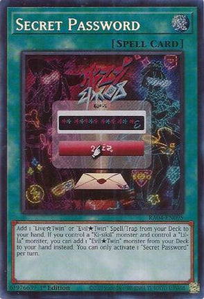 Secret Password  [RA04-EN095] Secret Rare 1st Edition