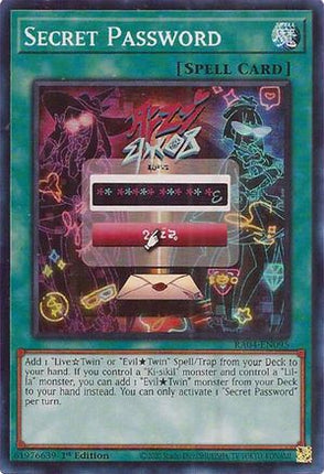 Secret Password [RA04-EN095] Super Rare 1st Edition