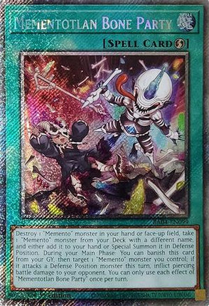 Mementotlan Bone Party  [RA04-EN099] Platinum Secret Rare 1st Edition