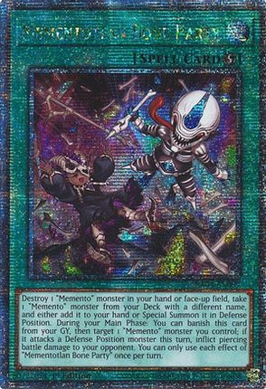 Mementotlan Bone Party  [RA04-EN099] Quarter Century Secret Rare 1st Edition