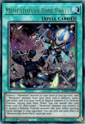Mementotlan Bone Party  [RA04-EN099] Ultimate Rare 1st Edition