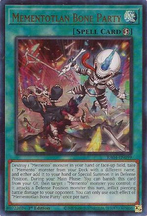 Mementotlan Bone Party  [RA04-EN099] Ultra Rare 1st Edition