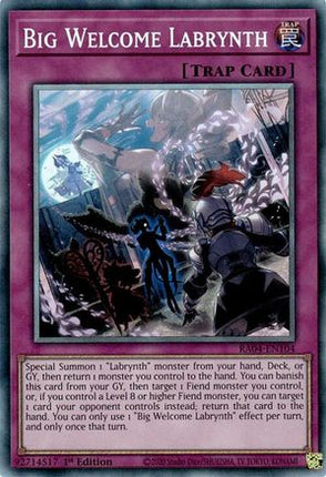 Big Welcome Labrynth  [RA04-EN104] Collector's Rare 1st Edition