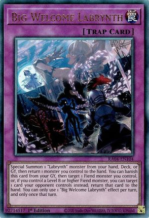 Big Welcome Labrynth  [RA04-EN104] Ultimate Rare 1st Edition